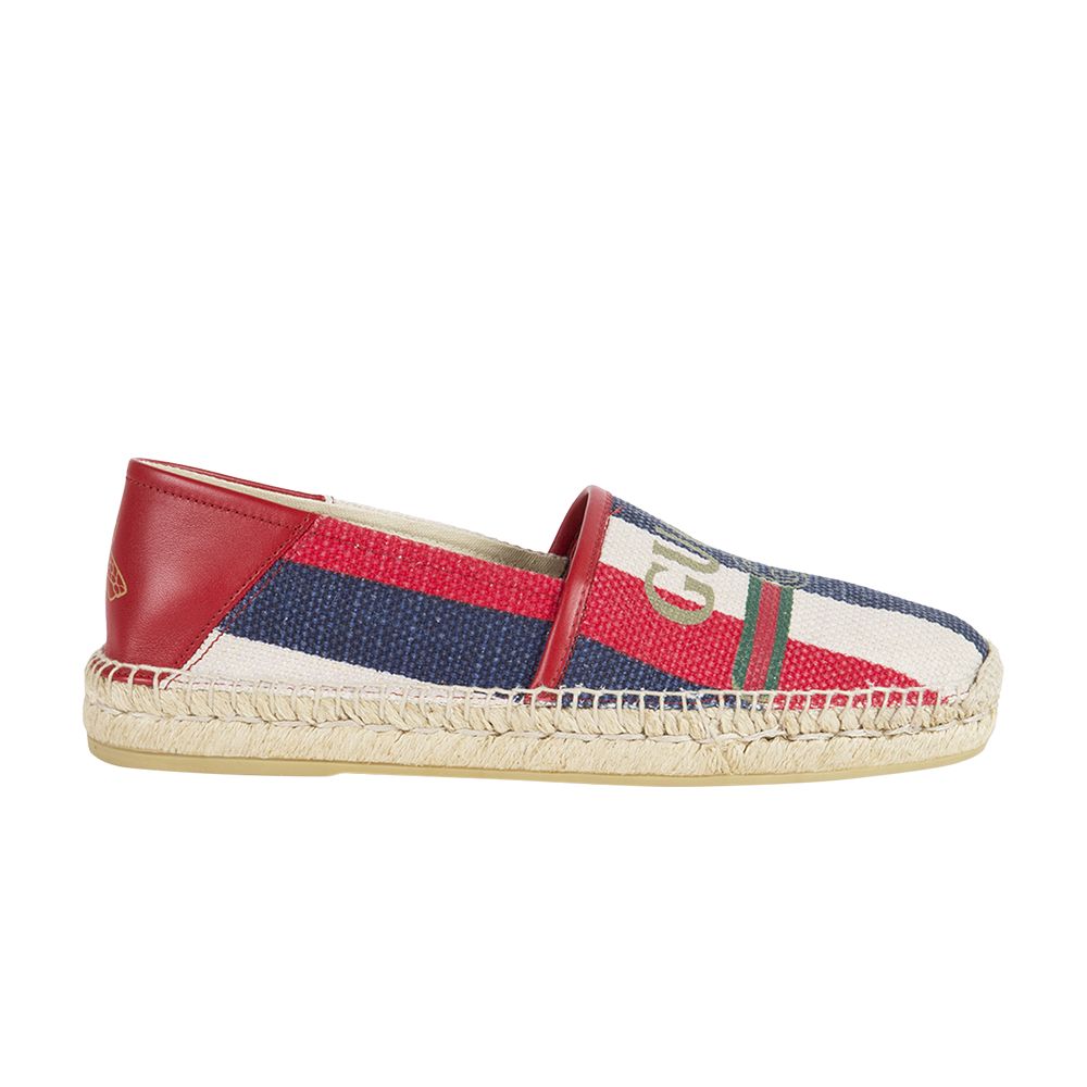 Click to view more detailed imagery on our partner's website Pre-owned Gucci Striped Espadrille 'red White Blue'