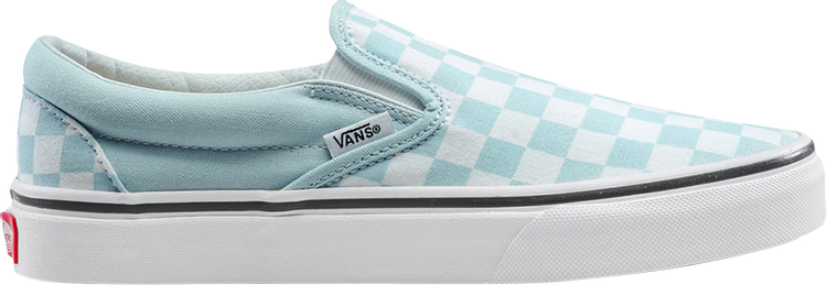 VANS Checkered Classic Custom Blue Drip Slip On Shoes Men Size 8.5