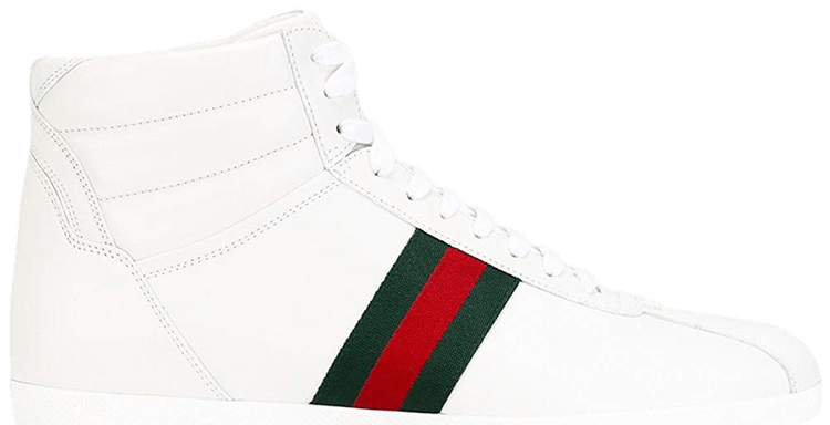 Gucci Leather Web High White