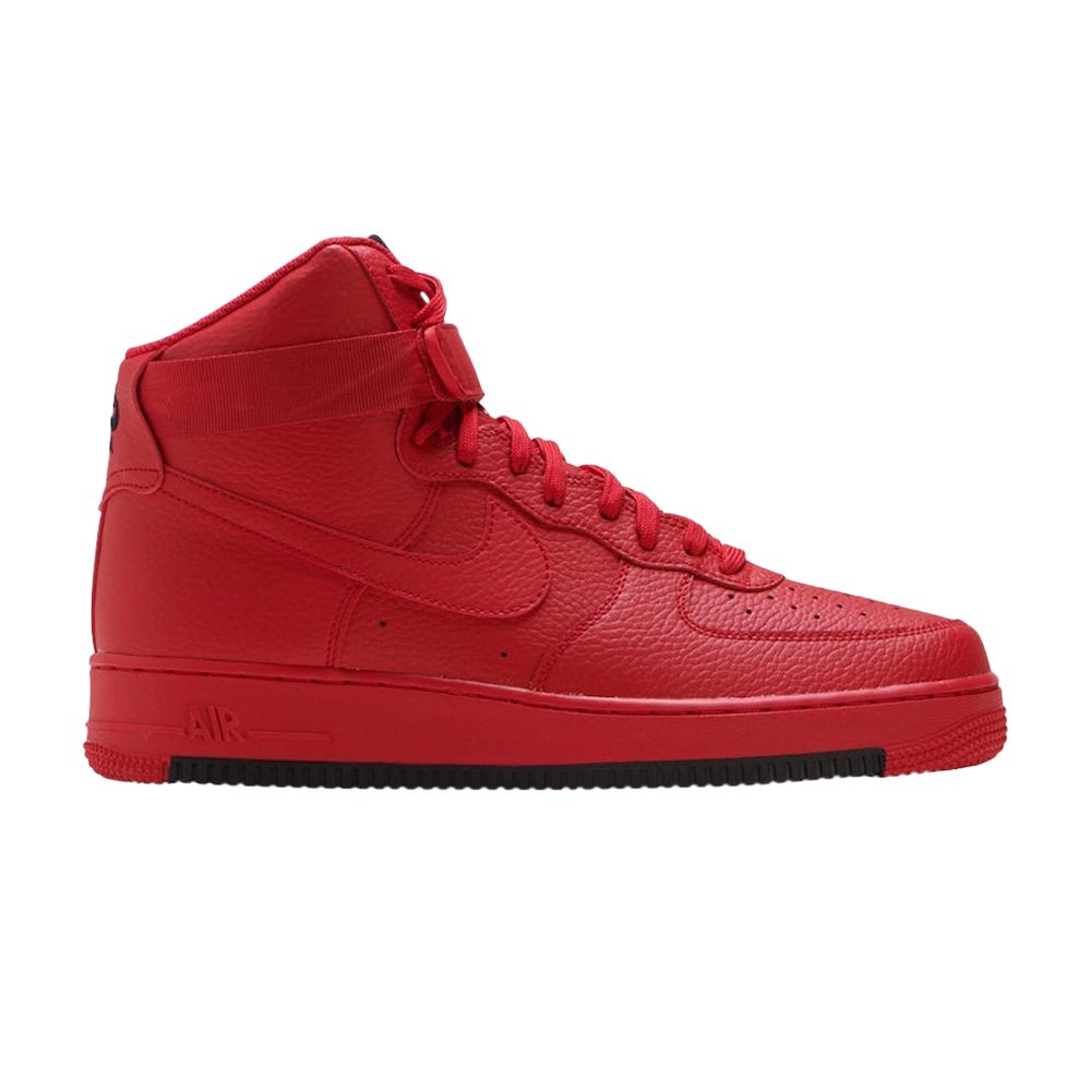 red and black air force ones high top