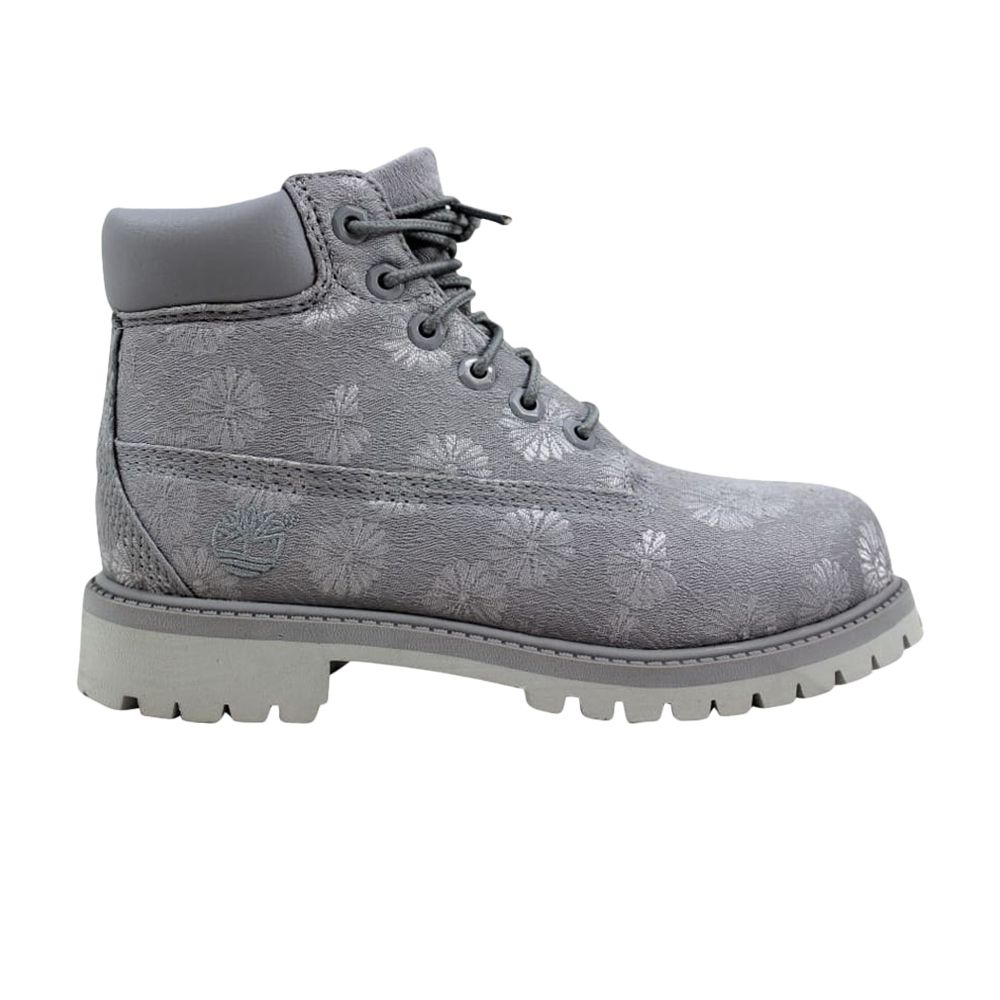 Pre-owned Timberland 6 Inch Classic Junior 'grey Floral' | Kid's Size 2 In Gray