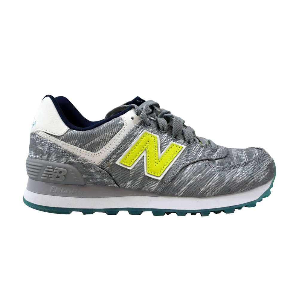 Pre-owned New Balance Wmns 574 'summer Waves' In Yellow