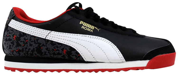 Puma Roma Basic Camo Jr Black High Risk Red