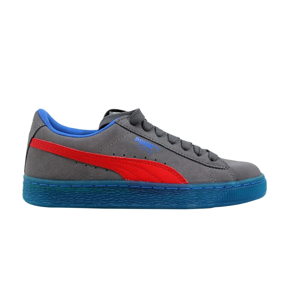 Click to view more detailed imagery on our partner's website Pre-owned Puma Suede Lfs Iced Jr 'steel Grey Red' | Kid's Size 4 In Gray
