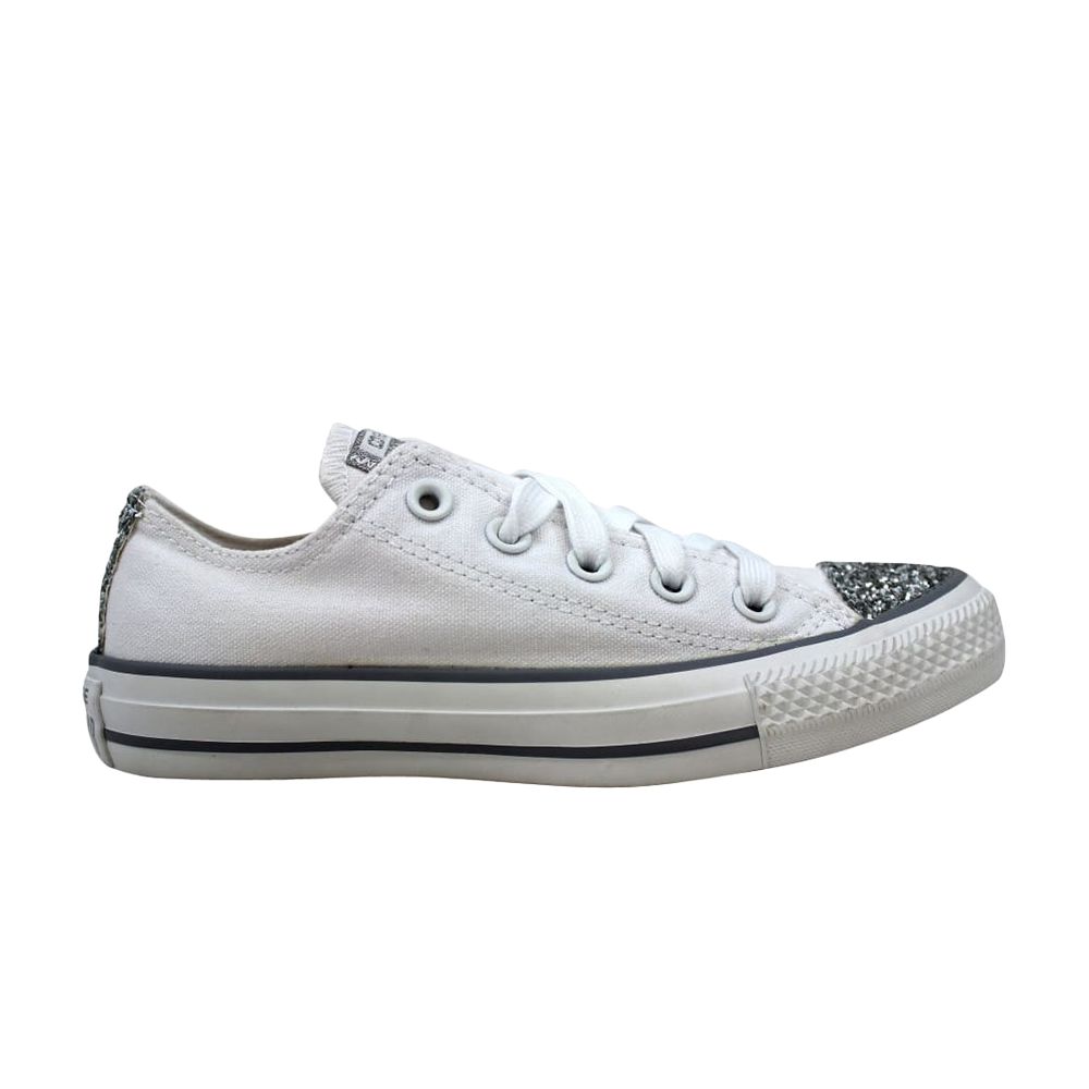 Pre-owned Converse Wmns Chuck Taylor All Star Ox 'white Sparkle' | Women's Size 9