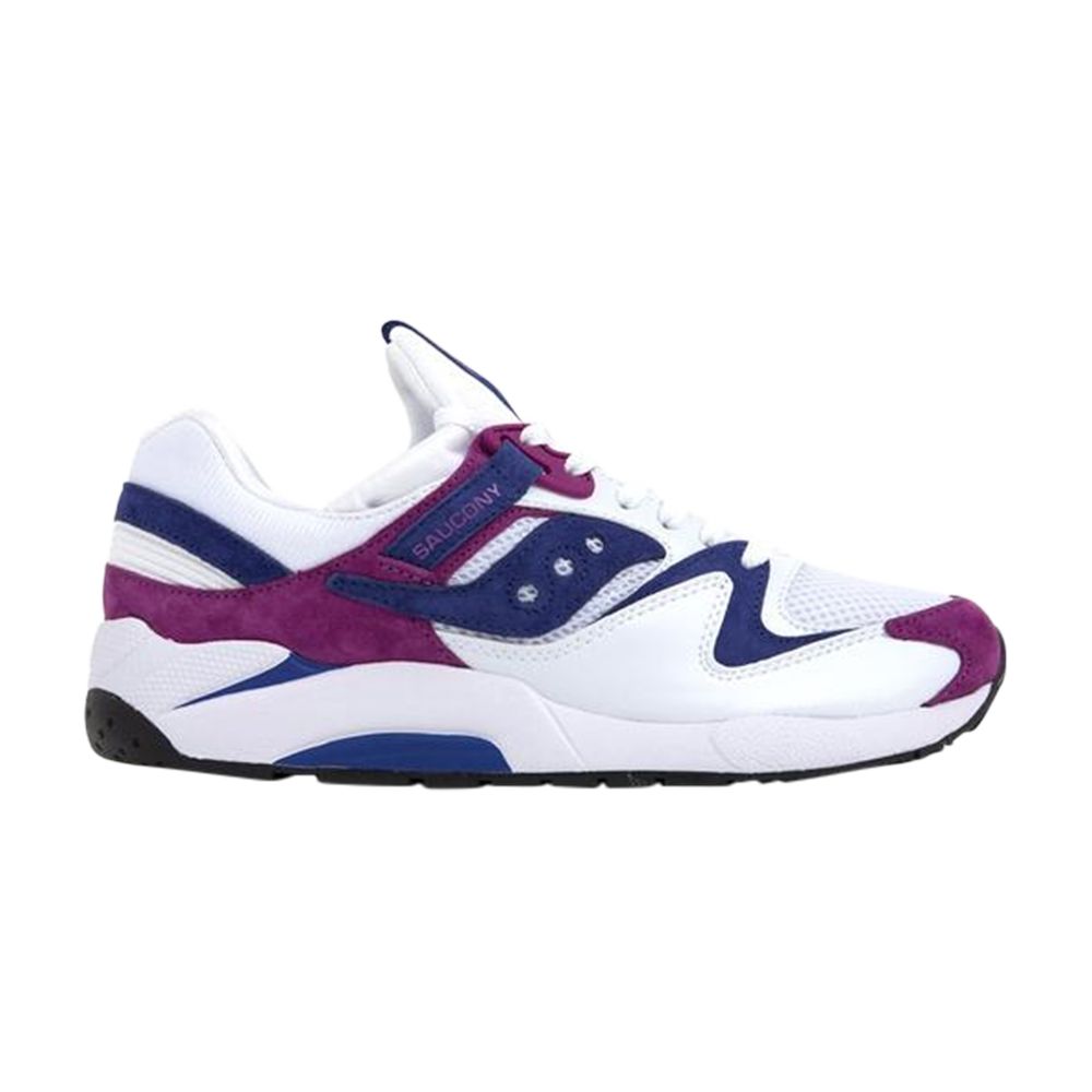 Saucony Grid 9000 Premium Suede 'White Purple' | Men's Size 8