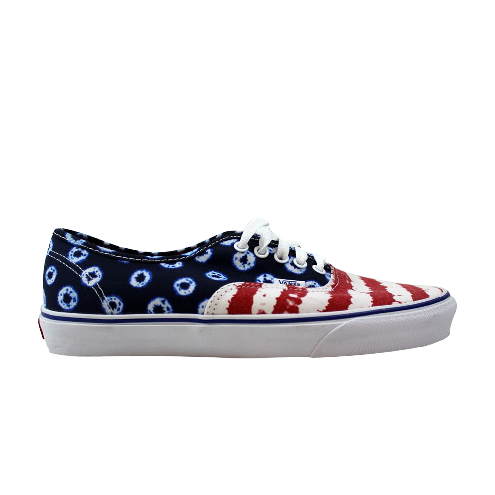 Pre-owned Vans Authentic 'dyed Dots & Stripes' In Blue