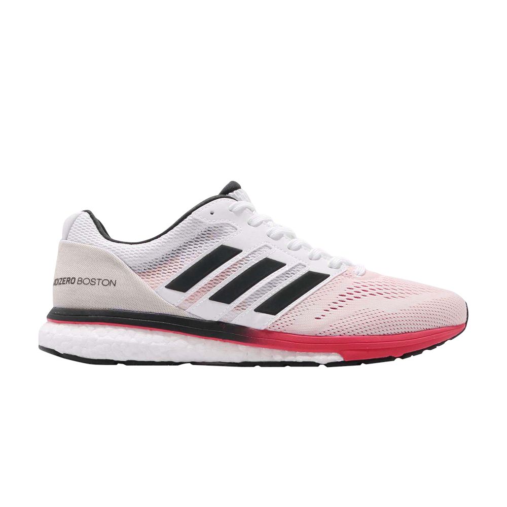 adidas Adizero Boston 7 'Shock Red' | White | Men's Size 9