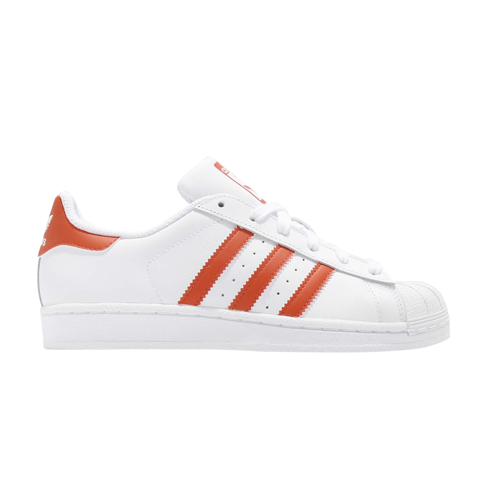 Pre-owned Adidas Originals Superstar 'orange' In White