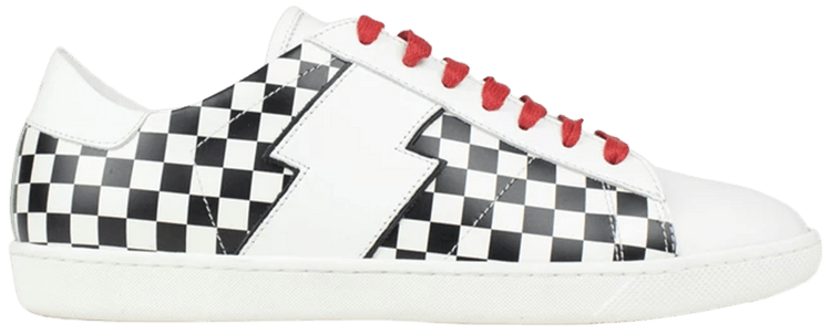 Amiri Viper Leather White Black Check