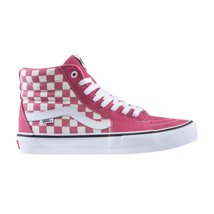 Rose pink checkered vans hotsell