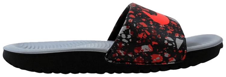 Nike Kawa Slide Print GS Black Bright Crimson