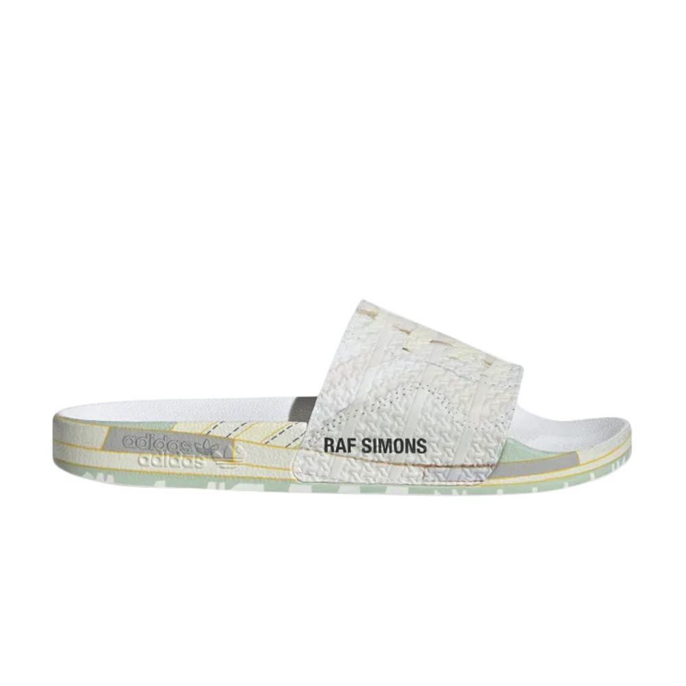 adidas Raf Simons x Peach Adilette Slides 'Trompe L'oeil' | White | Men's Size 6