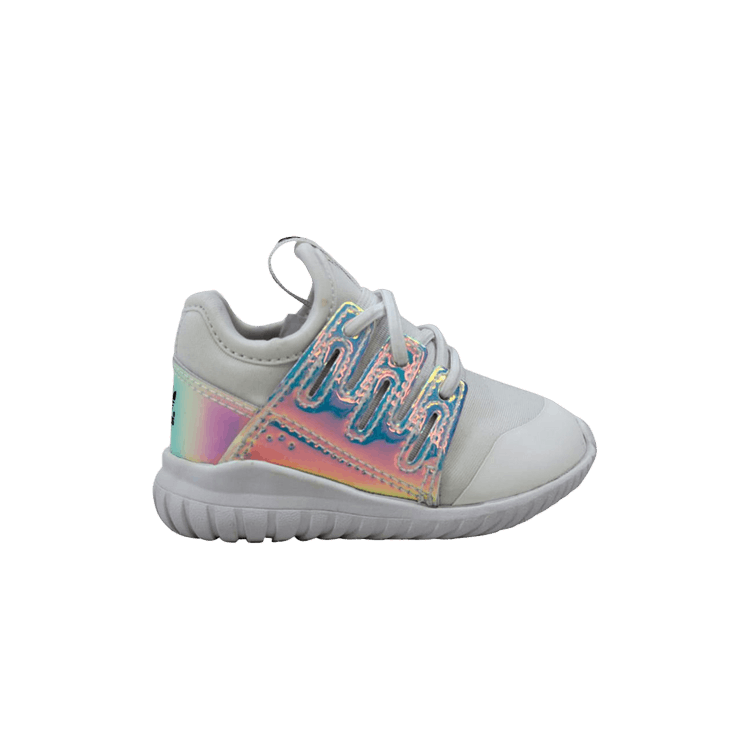Adidas tubular radial white metallic silver on sale