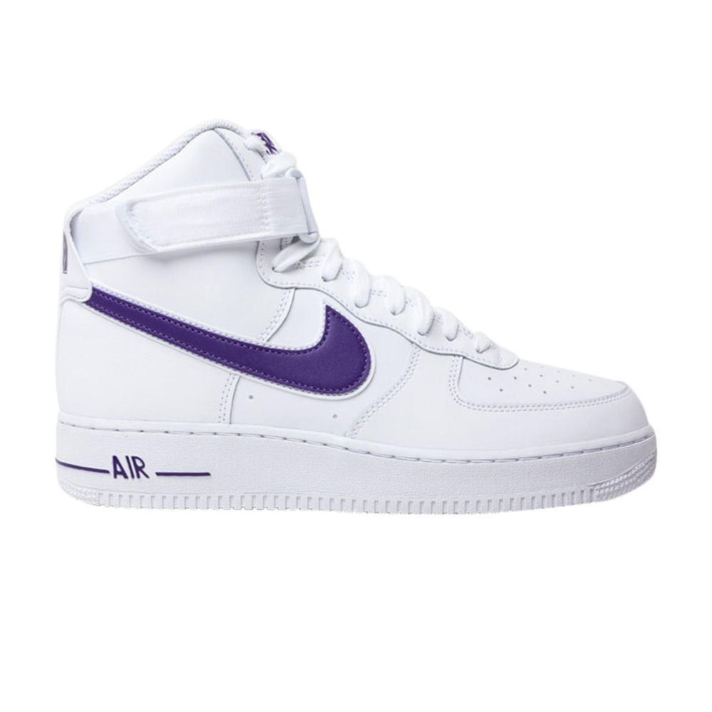 white and purple air force 1 high top