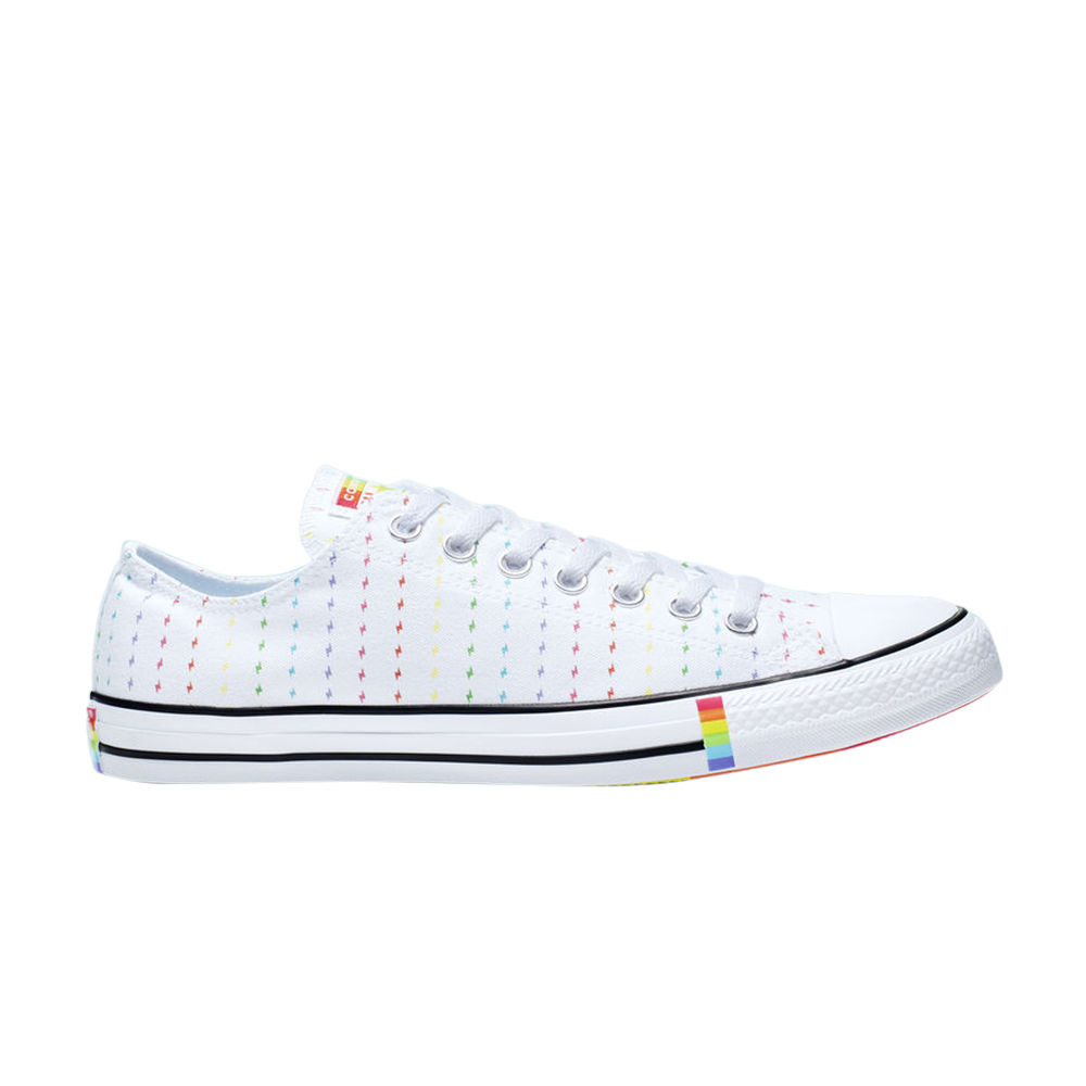 Pre-owned Converse Chuck Taylor All Star Ox 'pride Pattern' In White