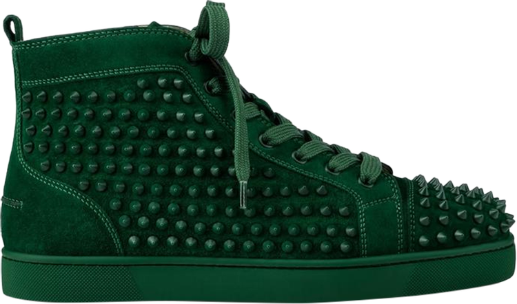 CHRISTIAN LOUBOUTIN Size 12 Forest Green Suede Lace Up Sneakers at 1stDibs   green suede louboutin, louboutin green suede, green christian louboutin  sneakers