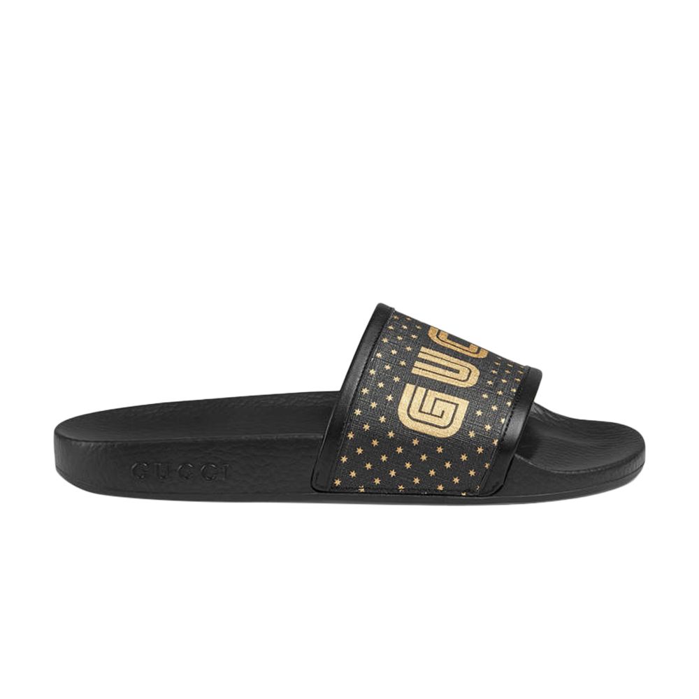 Pre-owned Gucci Wmns Guccy Slide 'black Gold' | Women's Size 37