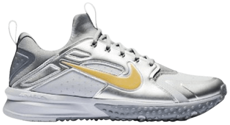 Nike Alpha Huarache Turf Wolf Grey Gold