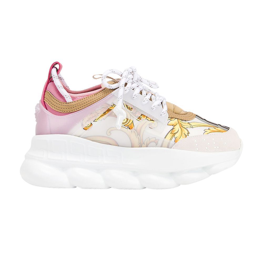Pre-owned Versace Wmns Chain Reaction 'printed Canvas' | Black | Women's Size 37