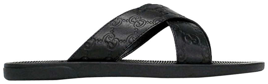 Buy Gucci Guccissima Soft Slide 'Black' 221819 AA600 1000 GOAT