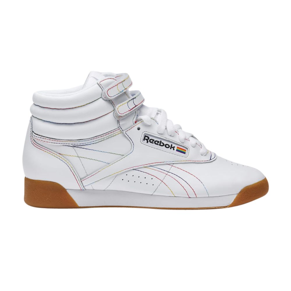 Pre-owned Reebok Wmns Freestyle High 'pride In White