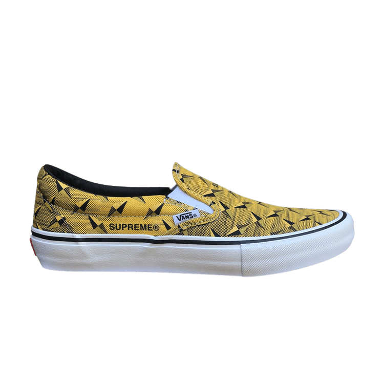Vans slip on supreme diamond plate white top