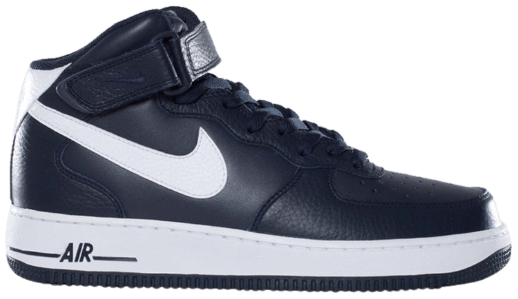 Nike Air Force 1 Mens Blue High Tops 315123-404 Size 12 Nike Air Force 1 Mid Obsidian - 315123-404 for Sale  main image 4