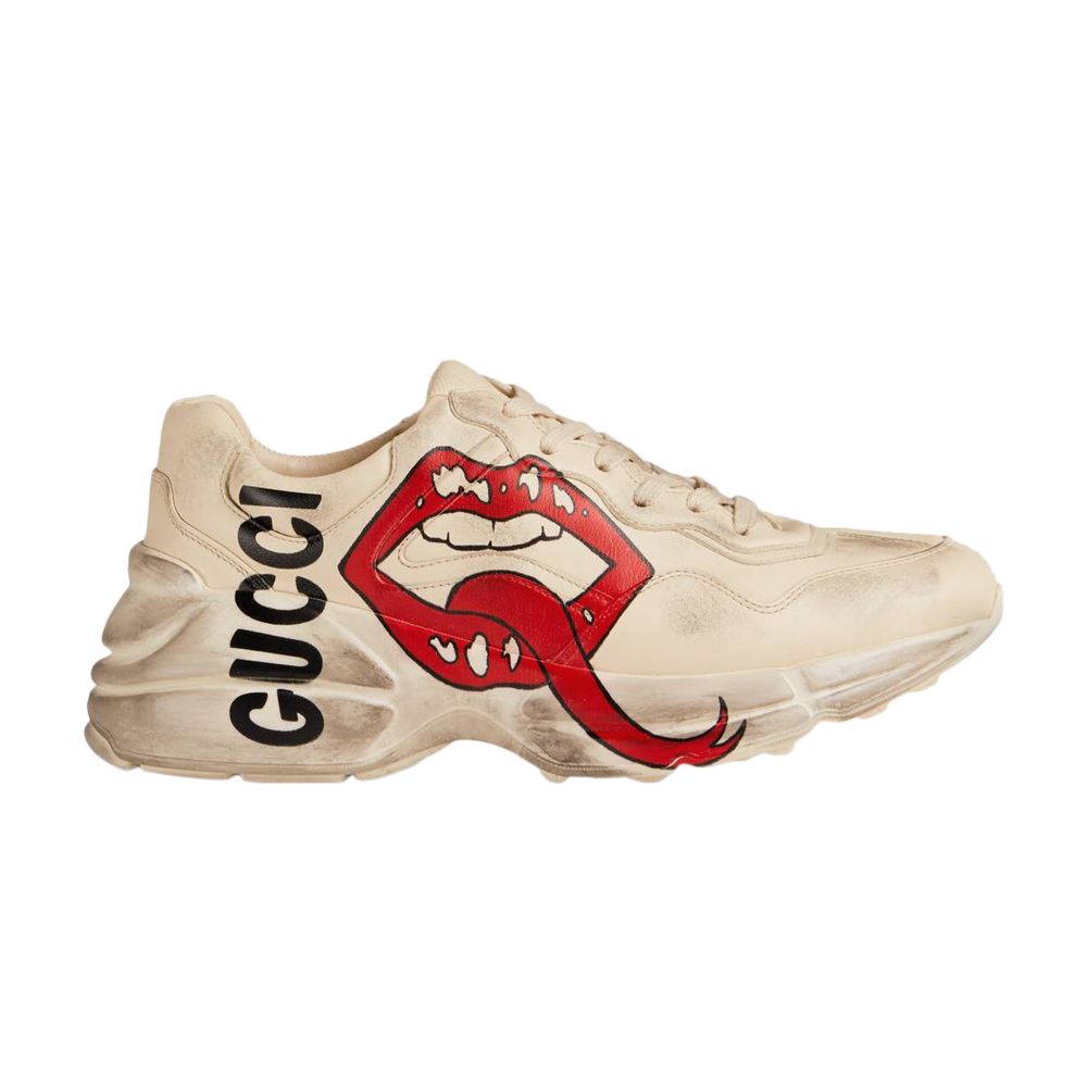Pre-owned Gucci Wmns Rhyton 'mouth Print' | Cream | Women's Size 37.5