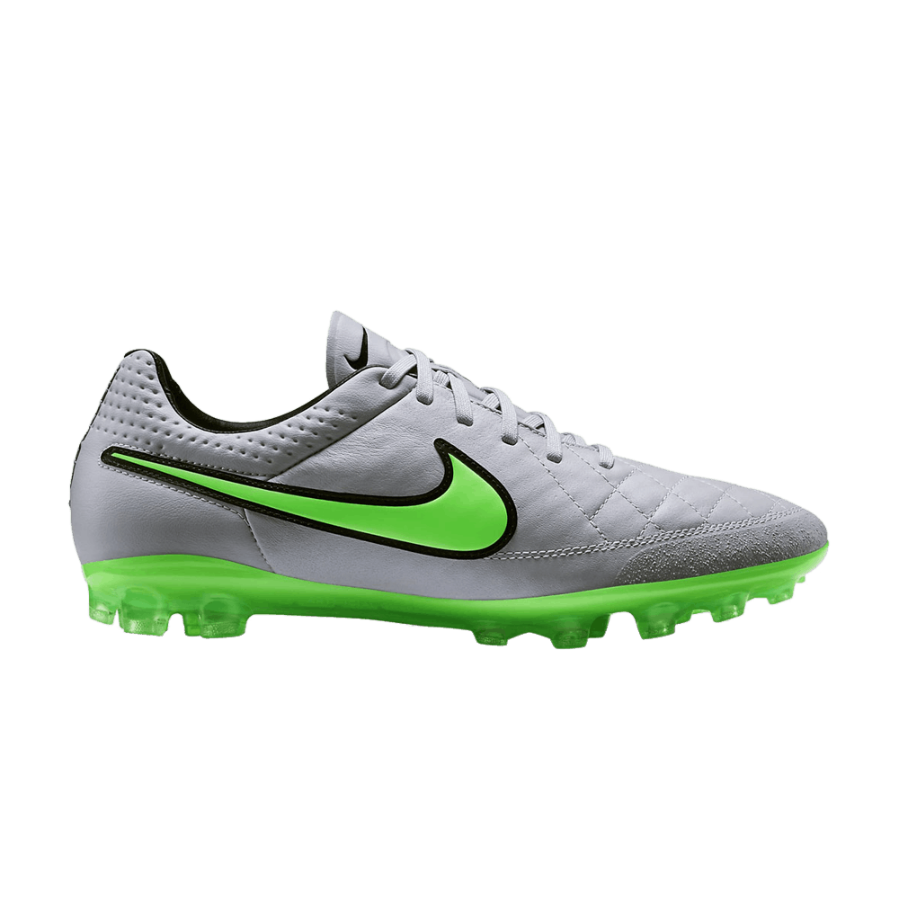 nike tiempo grey and green