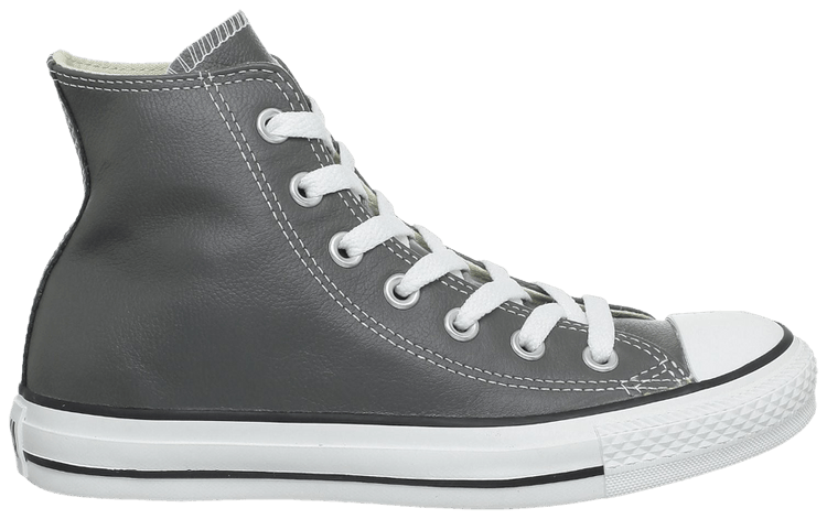 Size 5.0 Chuck Taylor All Star Leather Hi Charcoal