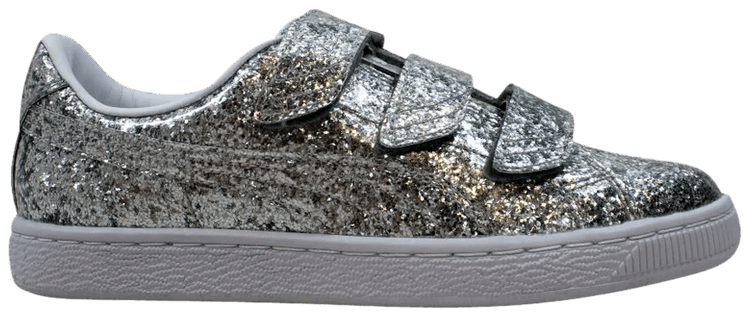 Puma Wmns Basket Strap Glitter Silver