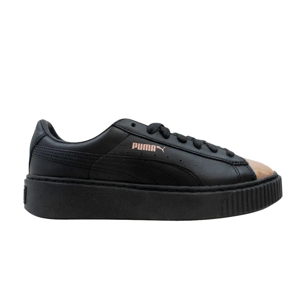 Puma Wmns Basket Platform Metallic 'Black Rose Gold' | Women's Size 6