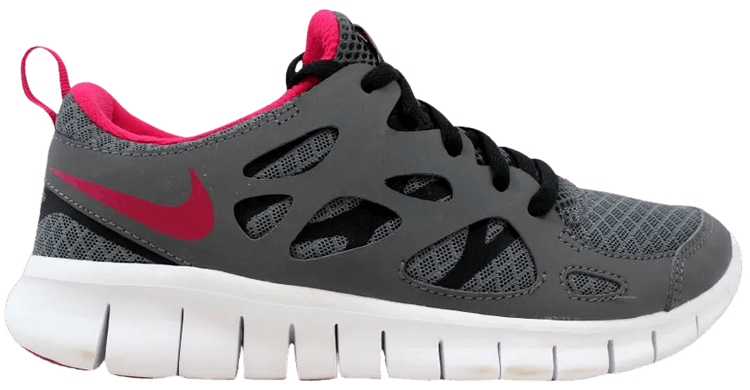 Nike Free Run 2 GS Dark Grey Bright Crimson