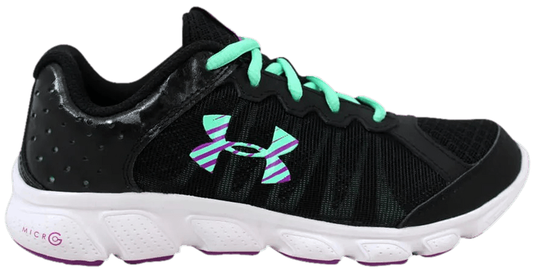 Under Armour Micro G Assert 6 GS Black Purple Blue