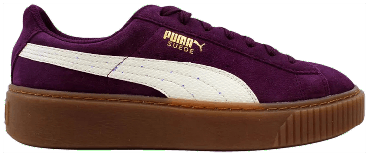 Puma Suede Platform Jr Snake   Dark Purple