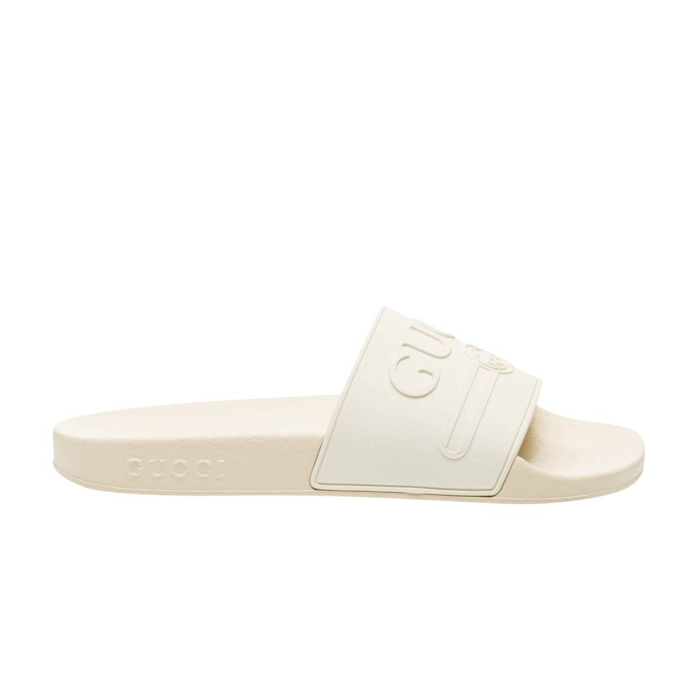 Pre-owned Gucci Wmns Slide 'natural White' | Women's Size 34