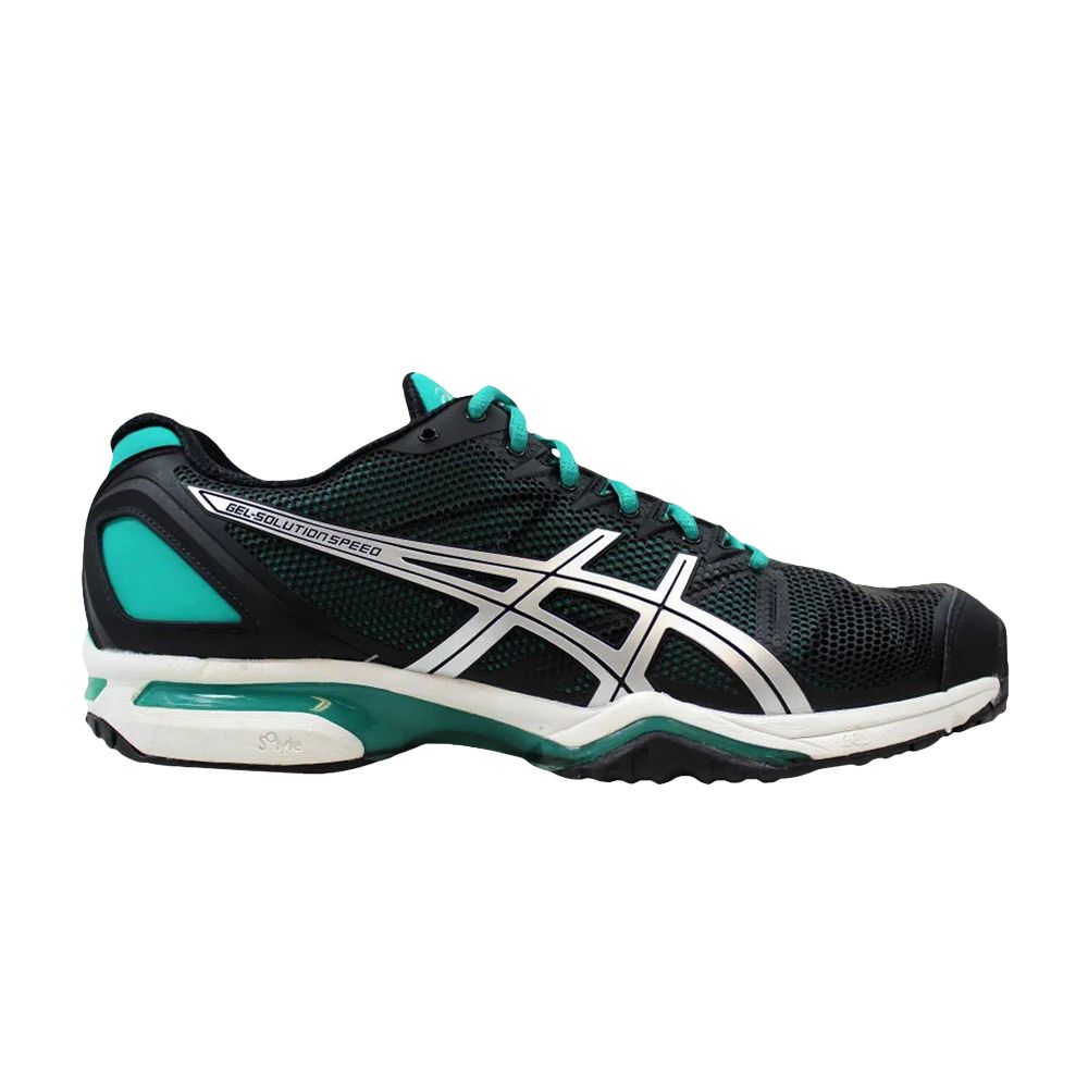 Asics Wmns Gel Resolution Speed 'Black Aqua Green' | Women's Size 9.5 - E250N-9087