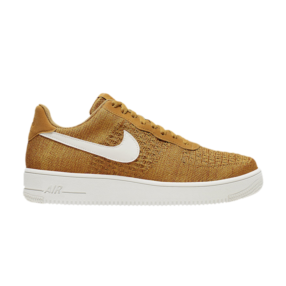 nike air force 1 flyknit 2.0 gold suede