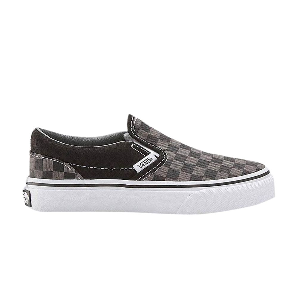 Vans Classic Slip-On Kids 'Pewter Cherkboard' | Black | Kid's Size 1.5