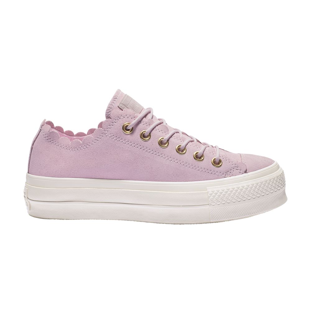 Pre-owned Converse Wmns Chuck Taylor All Star Frilly Thrills Lift Low 'pink Foam' | Women's Size 7
