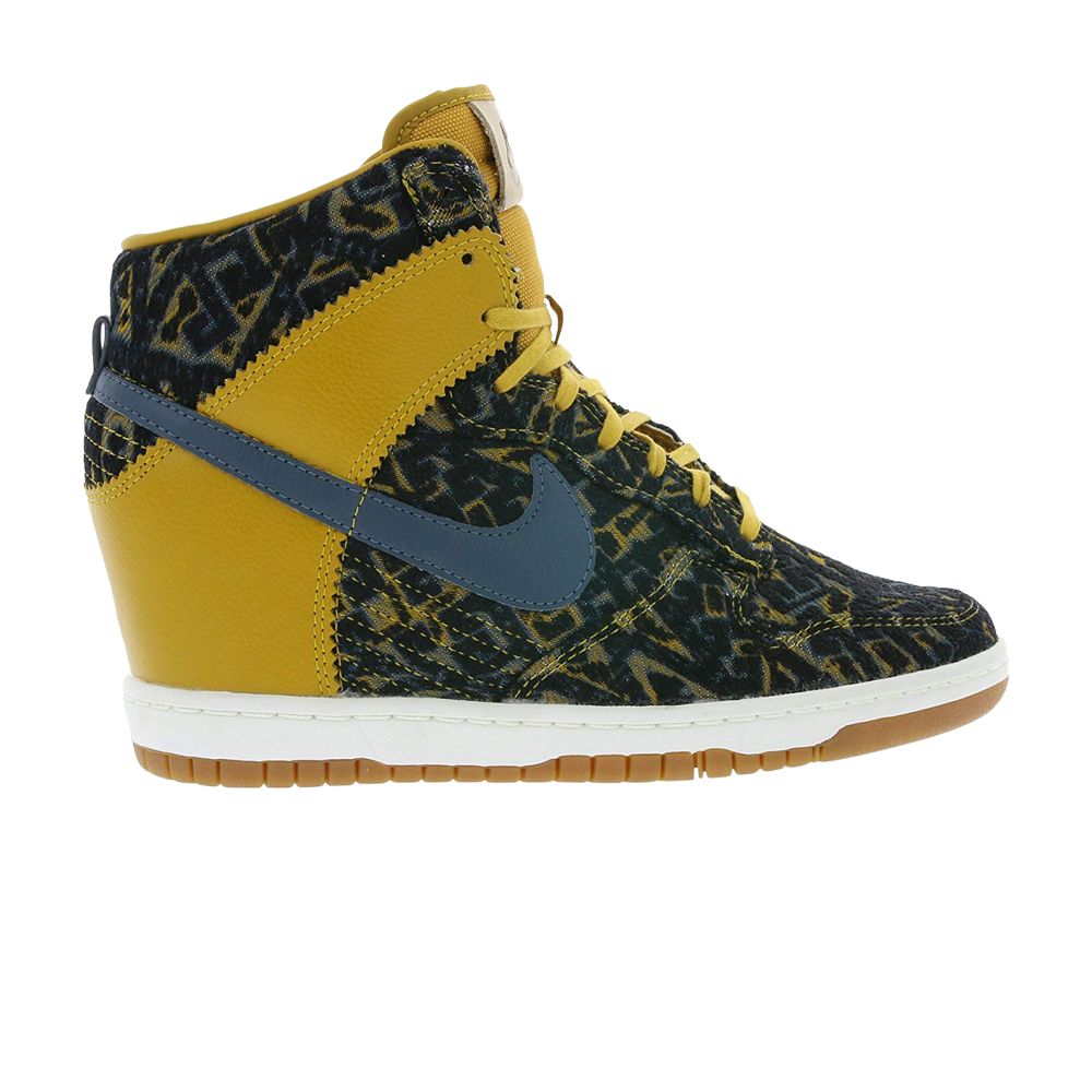 Nike Wmns Dunk Sky Hi Premium 'Gold Suede Blue' | Women's Size 7.5 - 585560-700