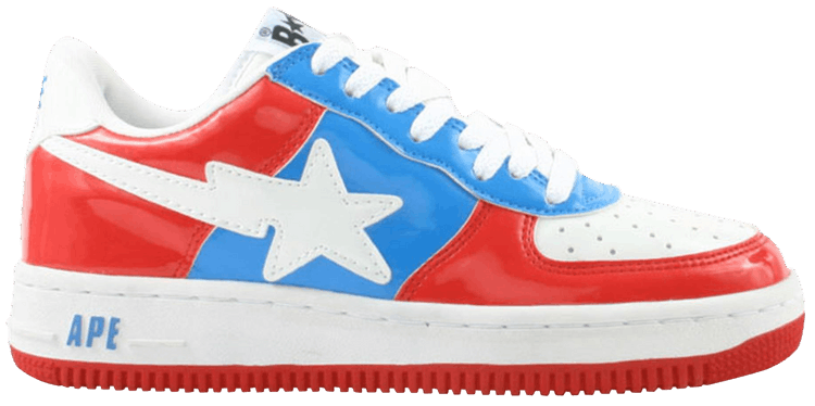 Red white cheap and blue bapesta