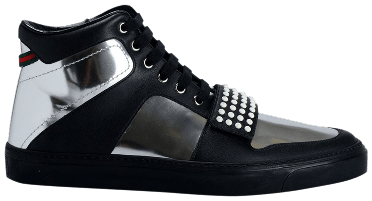 Gucci Metallic Leather High 'Black Silver'