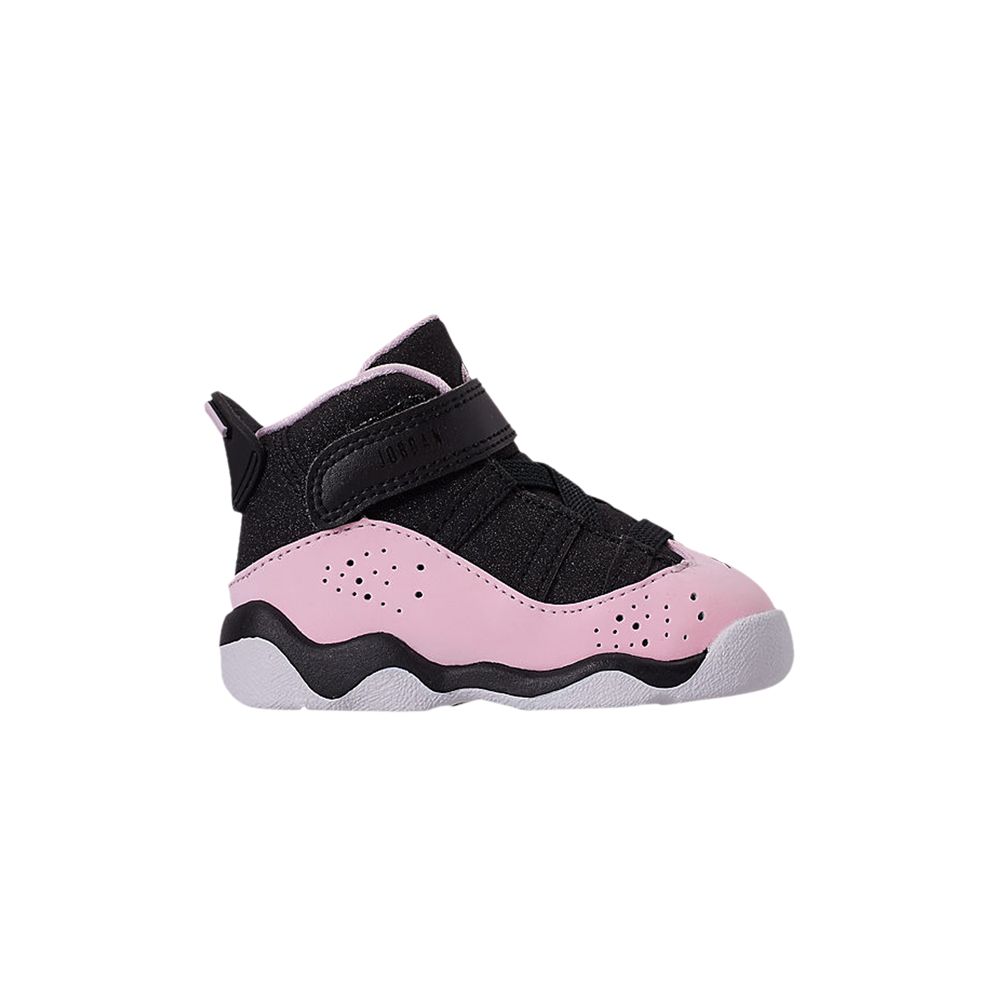 Pre-owned Air Jordan Jordan 6 Rings Td 'black Pink Foam' | Infant Size 7