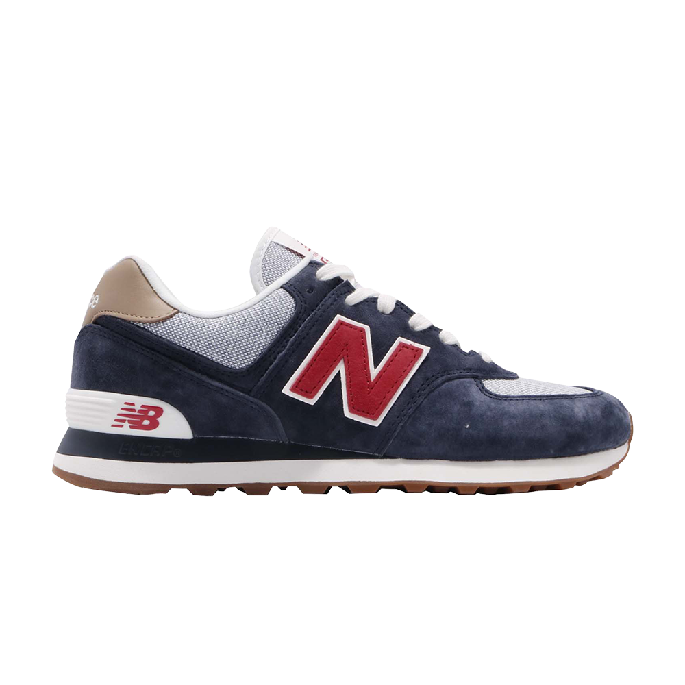 Pre-owned New Balance 574 'navy Red' In Blue