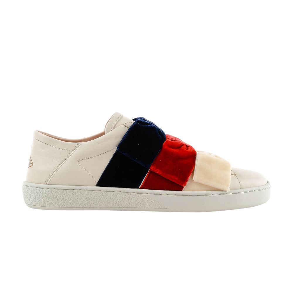 Gucci Wmns Ace Leather Low 'Ribbons' | White | Women's Size 37.5