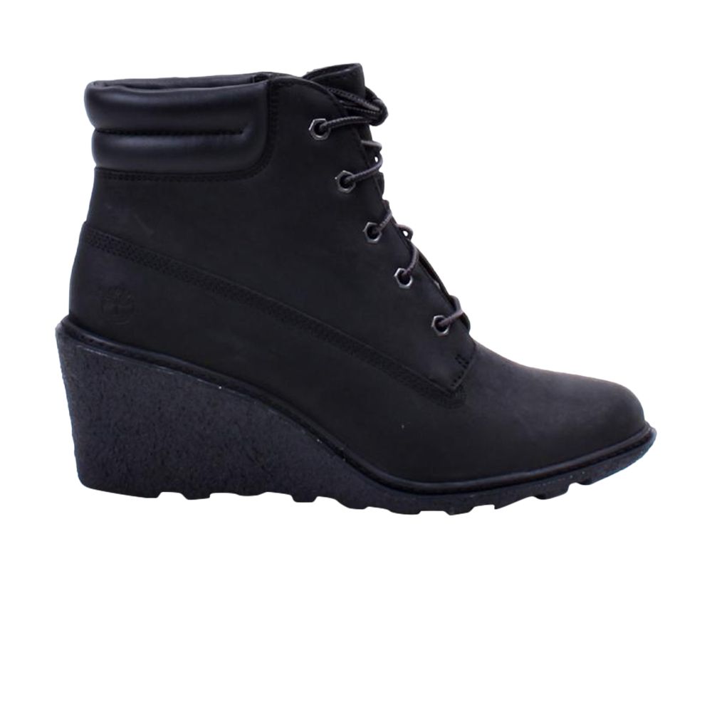 Pre-owned Timberland Wmns Amston Wedge 6 Inch 'black' | Women's Size 9.5