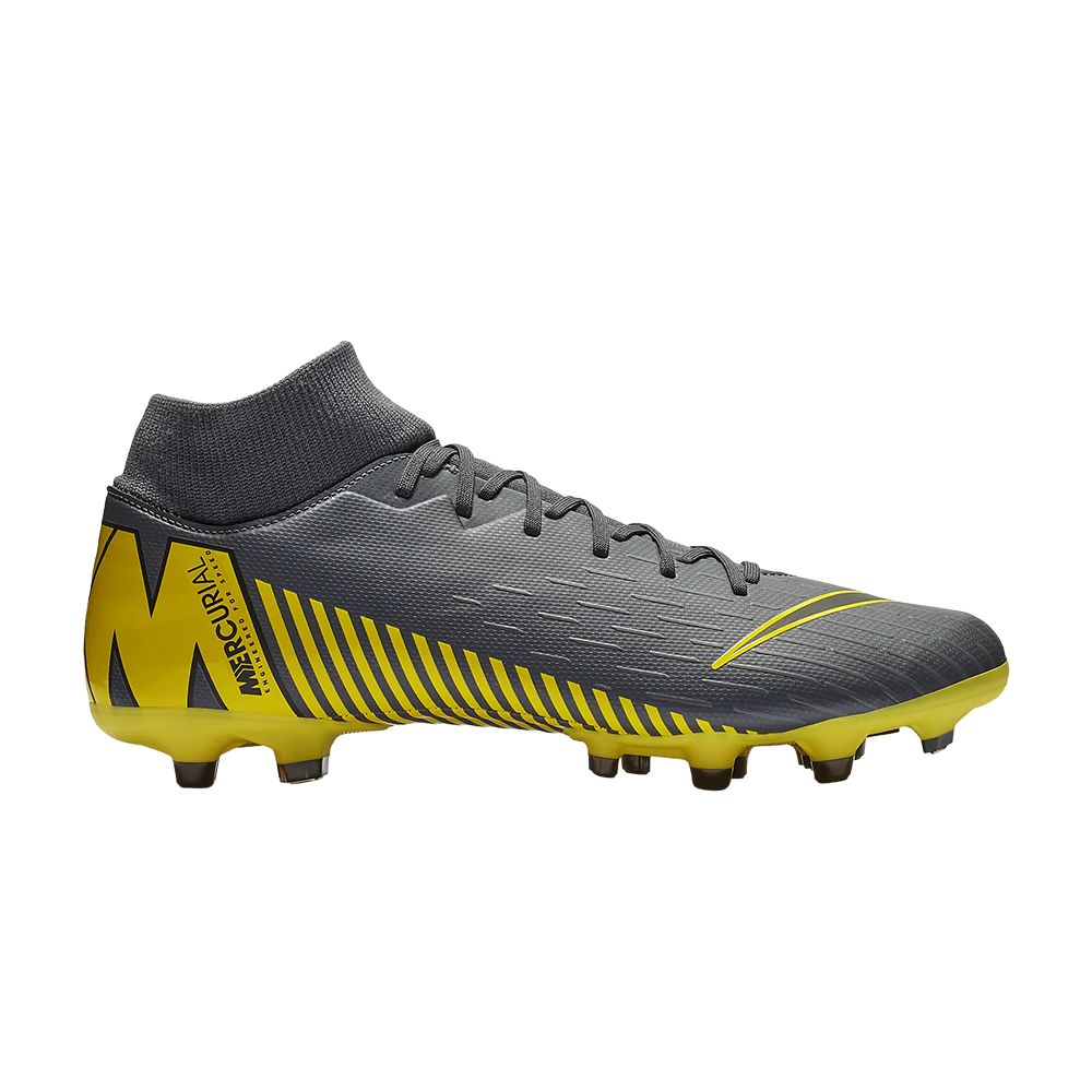 Pre-owned Nike Mercurial Superfly 6 Academy Mg 'dark Grey Yellow' | Men's Size 6.5