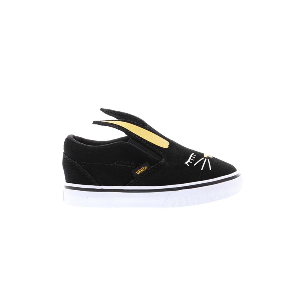 Pre-owned Vans Slip-on Toddler 'bunny' | Black | Infant Size 9.5